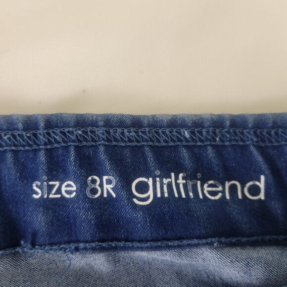 New Directions Jeans Womens 8 Blue Mid Rise Embroidered Girlfriend Pull On Denim - Picture 10 of 16
